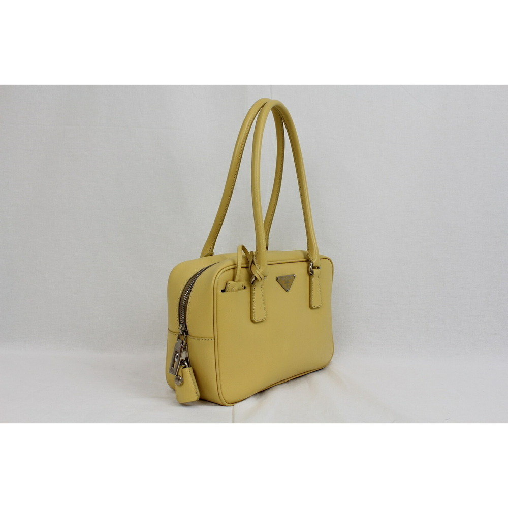 Prada Lux Handbag Saffiano Yellow - Picture 1 of 7